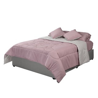 Foto 3 | Couzy Individual Set De Edredon Doble Vista. Incluye: Funda (1) Y Cojin Doble Vista (1) Microfibra-150 Gramos Lila-gris