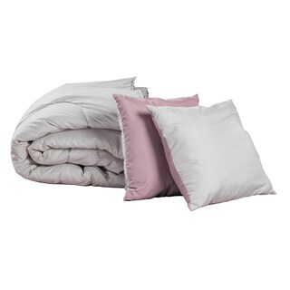 Foto 1 | Couzy King Size Set De Edredon Doble Vista. Incluye: Funda (2) Y Cojin Doble Vista (2) Microfibra-150 Gramos Lila-gris