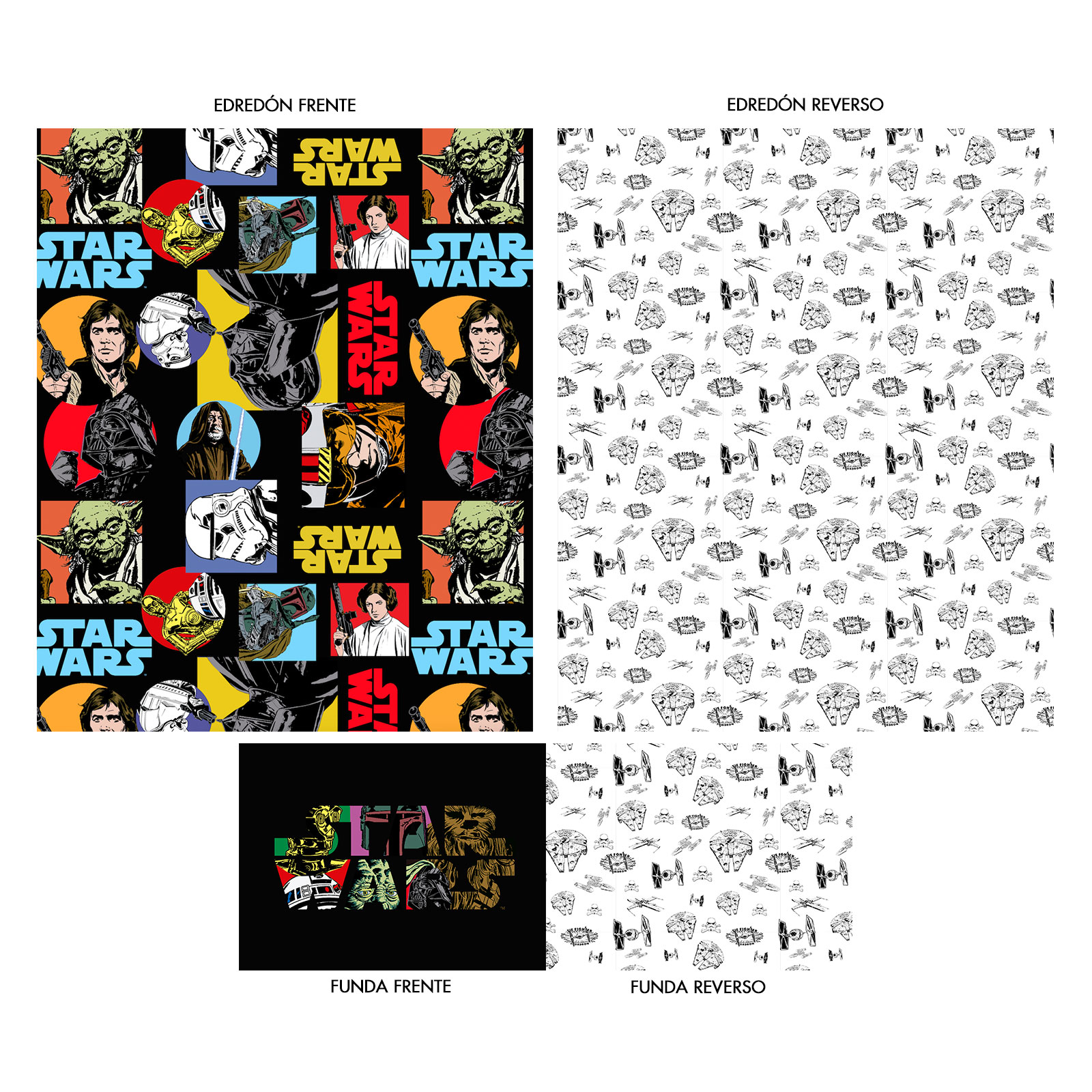 Foto 7 | Set De Edredón Microfibra Star Wars Cómic