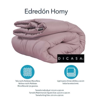 Foto 5 | Homy Individual Edredon Microfibra-150 Gramos Lila
