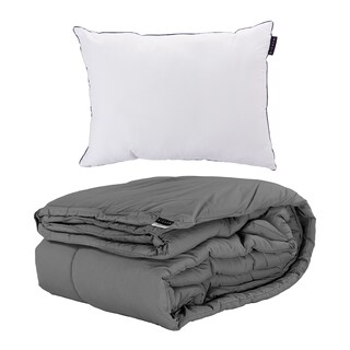 Foto 1 | Homy One Individual Edredon + Almohada One Microfibra Gris Oxford