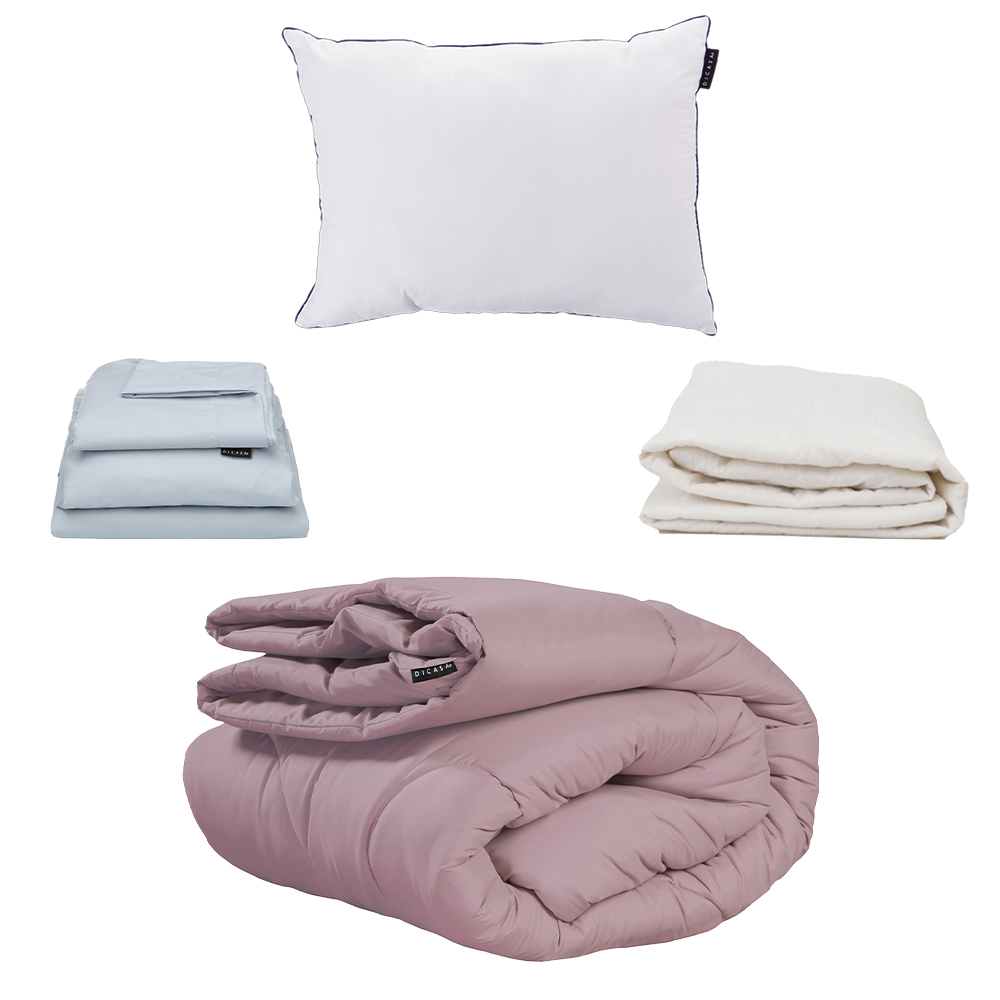 Foto 1 | Edredón Dicasa Homy Color Lila + Protector Cloud + Sábanas Softy Platinum + Almohada One