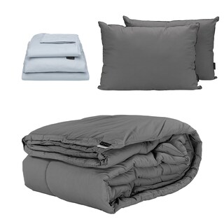 Foto 1 | Edredón Dicasa Homy Color Gris Oxford + Sábanas Softy Platinum + Almohadas 2 Pack Matrimonial