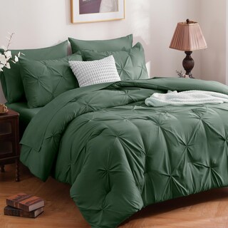 Foto 1 | Set de Edredón Downcool Queen Verde Oscuro 7 Piezas - Venta Internacional