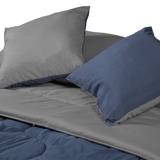 Foto 4 | Set De Edredón Doble Vista Dicasa Couzy Color Azul Marino - Gris Oxford + Almohadas 2 Pack King Size