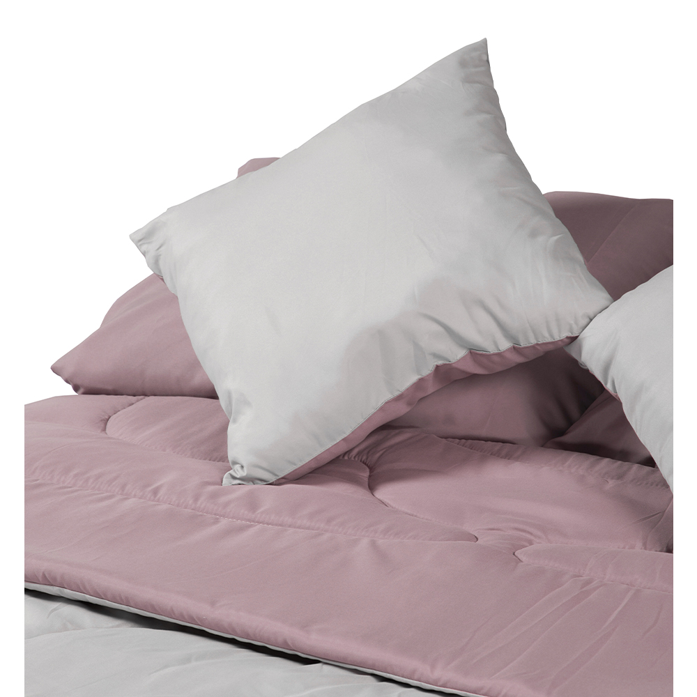 Foto 5 | Set De Edredón Doble Vista Dicasa Couzy Color Lila - Gris Oxford + Almohada One Individual