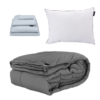 Foto 1 | Edredón Dicasa Homy Color Gris Oxford + Sábanas Softy Platinum + Almohada One Individual