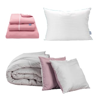 Foto 1 | Set De Edredón Doble Vista Dicasa Couzy Color Lila Y Gris + Sábanas Royal Rosa + Almohada Royal Individual