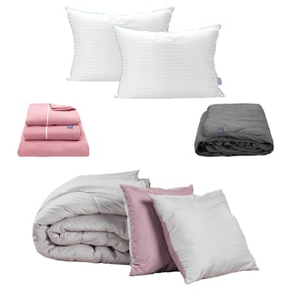 Foto 1 | Edredón Doble Vista Dicasa Couzy Lila Y Gris + Sábanas Royal Rosa + Protector Lux + 2 Almohadas Royal Queen Size