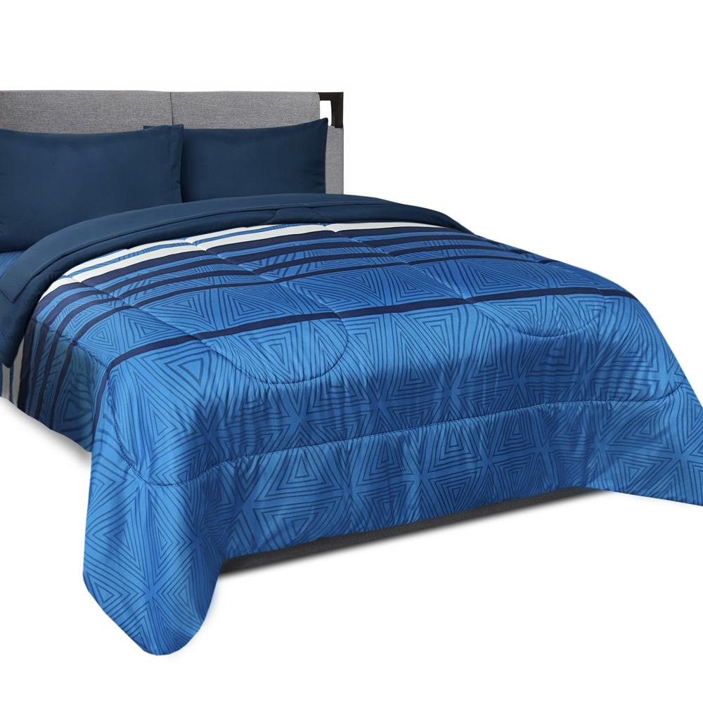 Foto 1 | Edredón Set King Size Extra Suave Con Sábanas Azul Dos Vistas Celestio