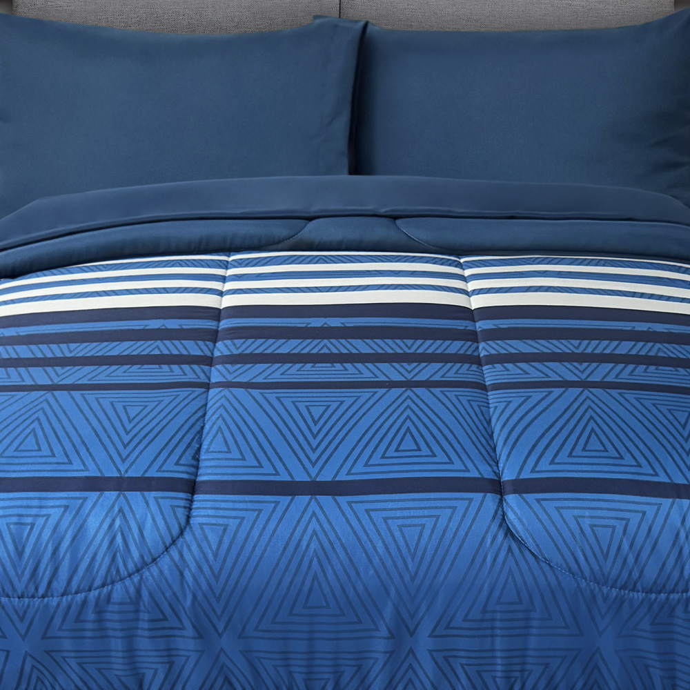 Foto 4 | Edredón Set King Size Extra Suave Con Sábanas Azul Dos Vistas Celestio