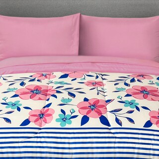 Foto 4 | Edredón Set King Size Suave Con Sábanas Rosa Dos Vistas Alegra