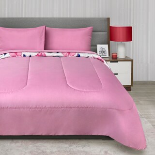 Foto 5 | Edredón Set King Size Suave Con Sábanas Rosa Dos Vistas Alegra