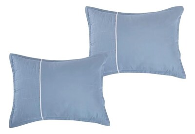 Foto 3 | Set Edredón 7 Pzas Queen Suave Completo Esponjoso Cojines- Mat/qs Azul Claro
