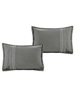 Foto 4 | Set Edredón 7 Pzas King Suave Completo Esponjoso Cojines- Gris Oscuro