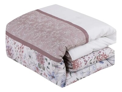 Foto 1 | Set Edredón 7 Pzas Queen Suave Completo Esponjoso Cojines- Rosa