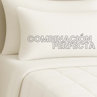 Foto 3 | Set De Edredón Acolchado Tesso Home Individual Capitonado Color Blanco