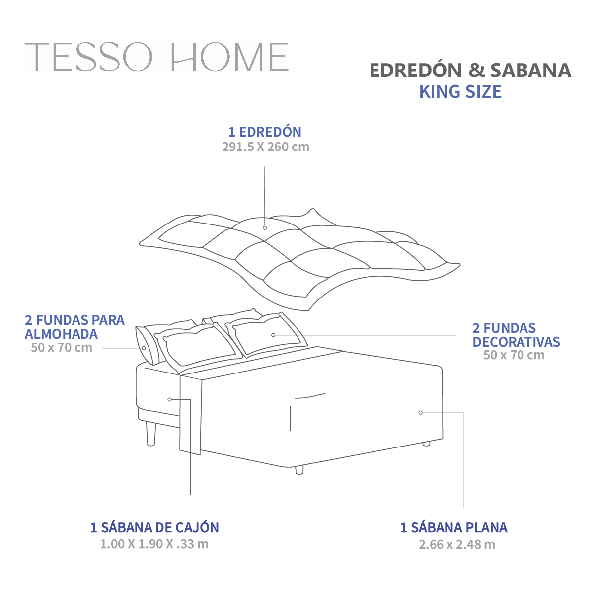 Foto 7 pulgar | Set De Edredón Acolchado Tesso Home King Size Capitonado Color Beige