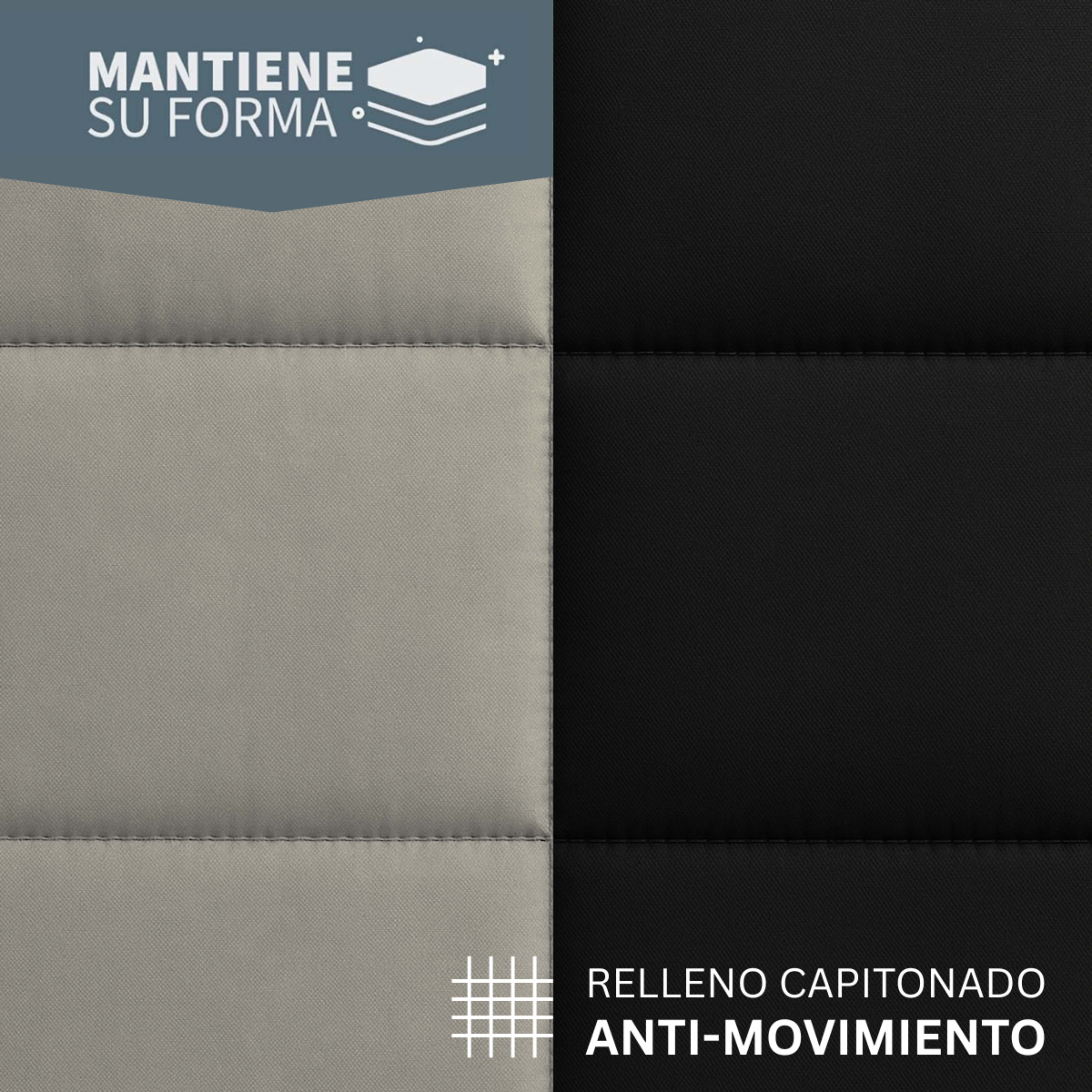Foto 6 pulgar | Set De Edredón Acolchado Tesso Home Matrimonial Capitonado Color Marino Gris