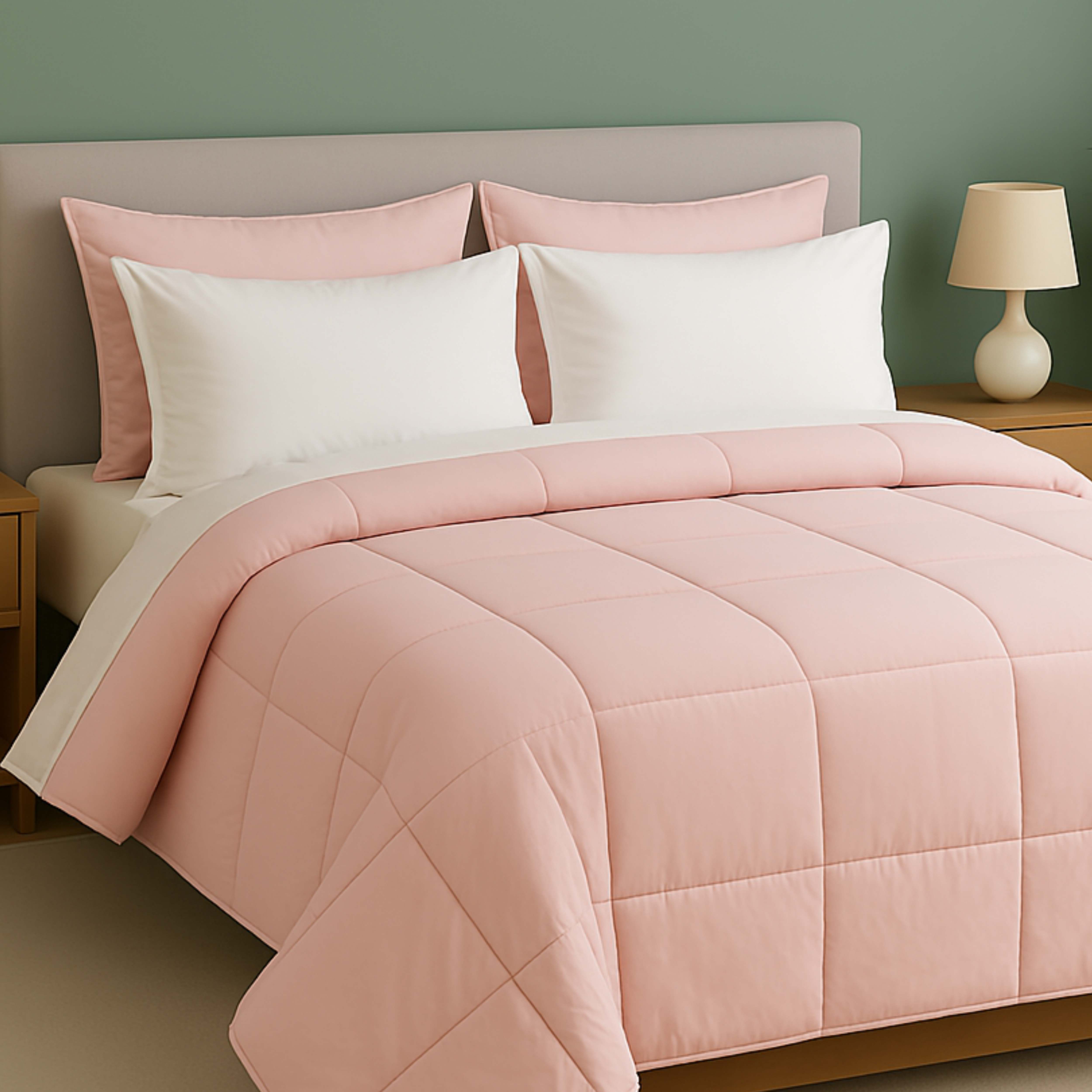 Foto 1 | Set De Edredón Acolchado Tesso Home Queen Size Capitonado Color Rosa