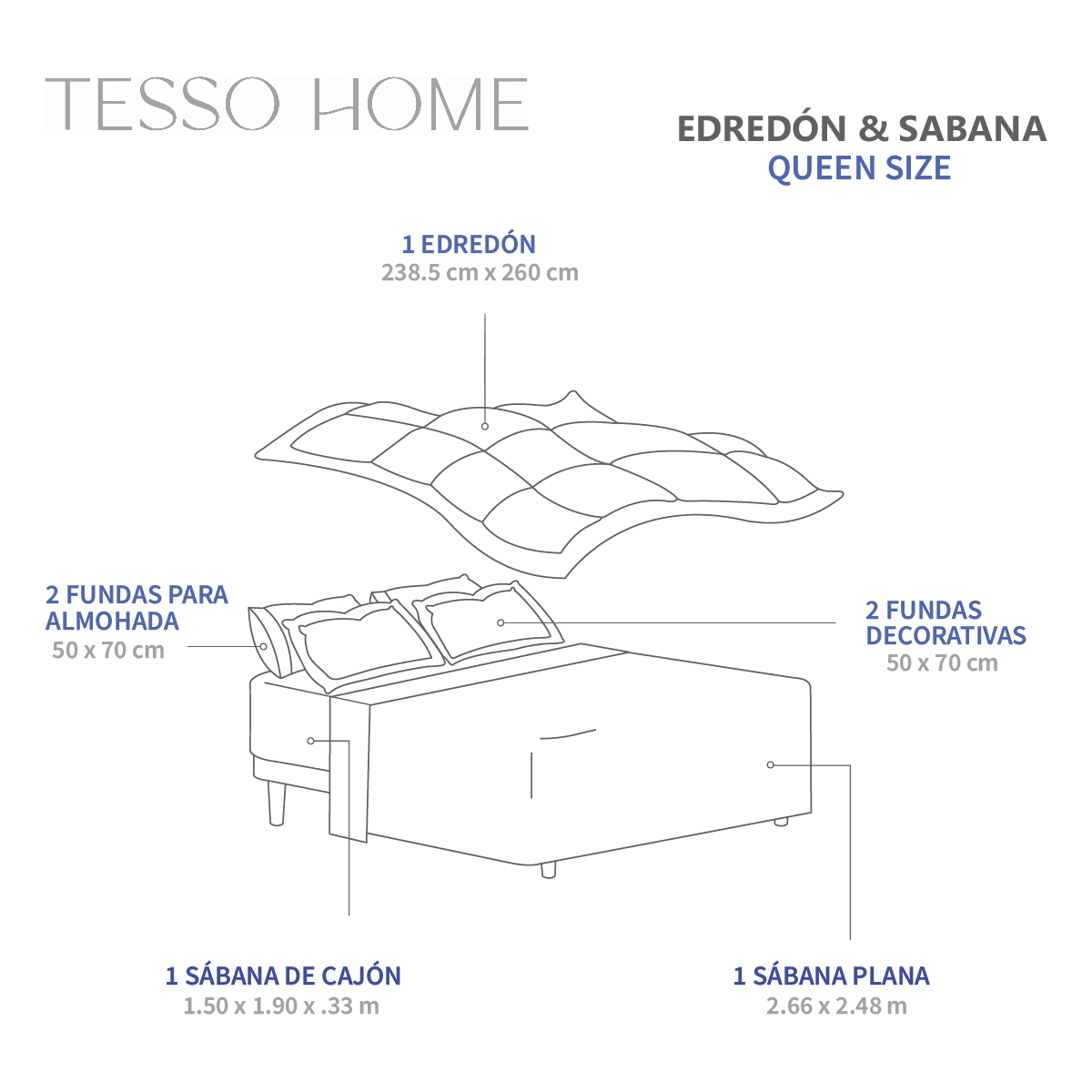Foto 5 | Set De Edredón Acolchado Tesso Home Queen Size Capitonado Color Rosa