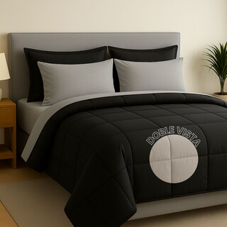 Foto 2 | Set De Edredón Acolchado Tesso Home King Size Capitonado Color Negro Gris