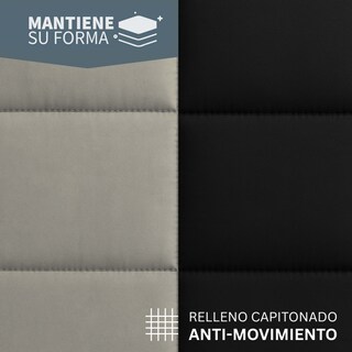 Foto 4 | Set De Edredón Acolchado Tesso Home King Size Capitonado Color Negro Gris