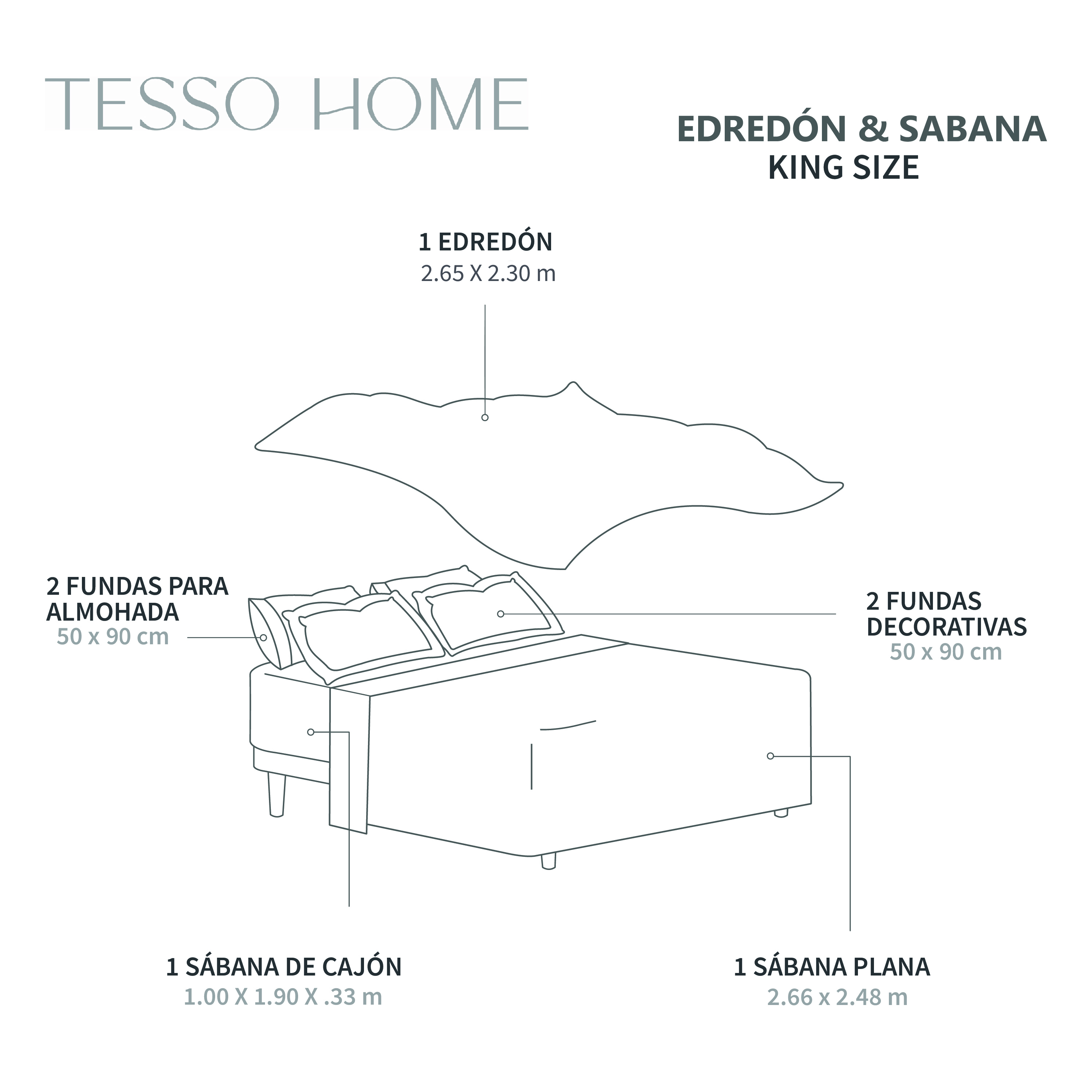 Foto 8 | Set De Edredón Ligero Tesso Home Pinsonic King Size Color Marino Doble Vista
