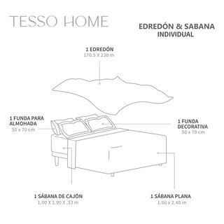 Foto 8 | Set De Edredón Ligero Tesso Home Pinsonic Individual Color Rosa Pastel Doble Vista