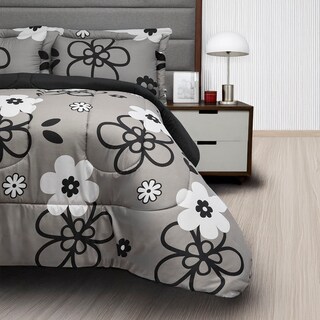 Foto 4 | Edredón Con Sábanas King Size Elefantito Hogar Alatri Color Gris Floral Dos Vistas