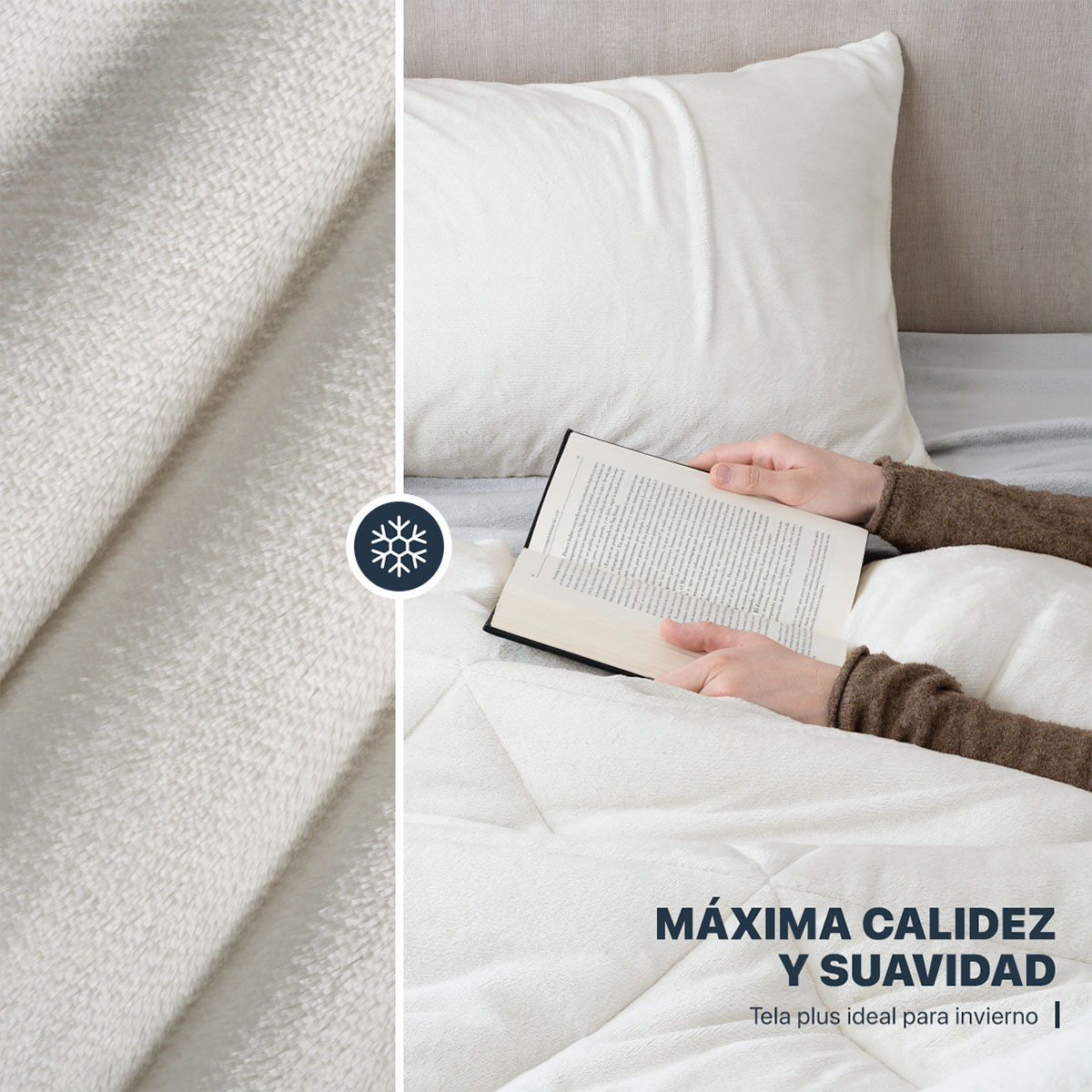 Foto 4 pulgar | Edredón Cobertor Invernal Esquimal King Size Con Fundas De Almohada Blanco