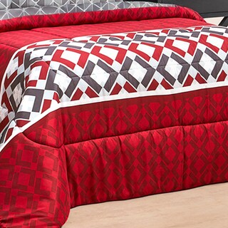 Foto 5 | Edredón Set Matrimonial Elefantito Hogar Audrey Color Rojo Extra Suave Con Sábanas Dos Vistas