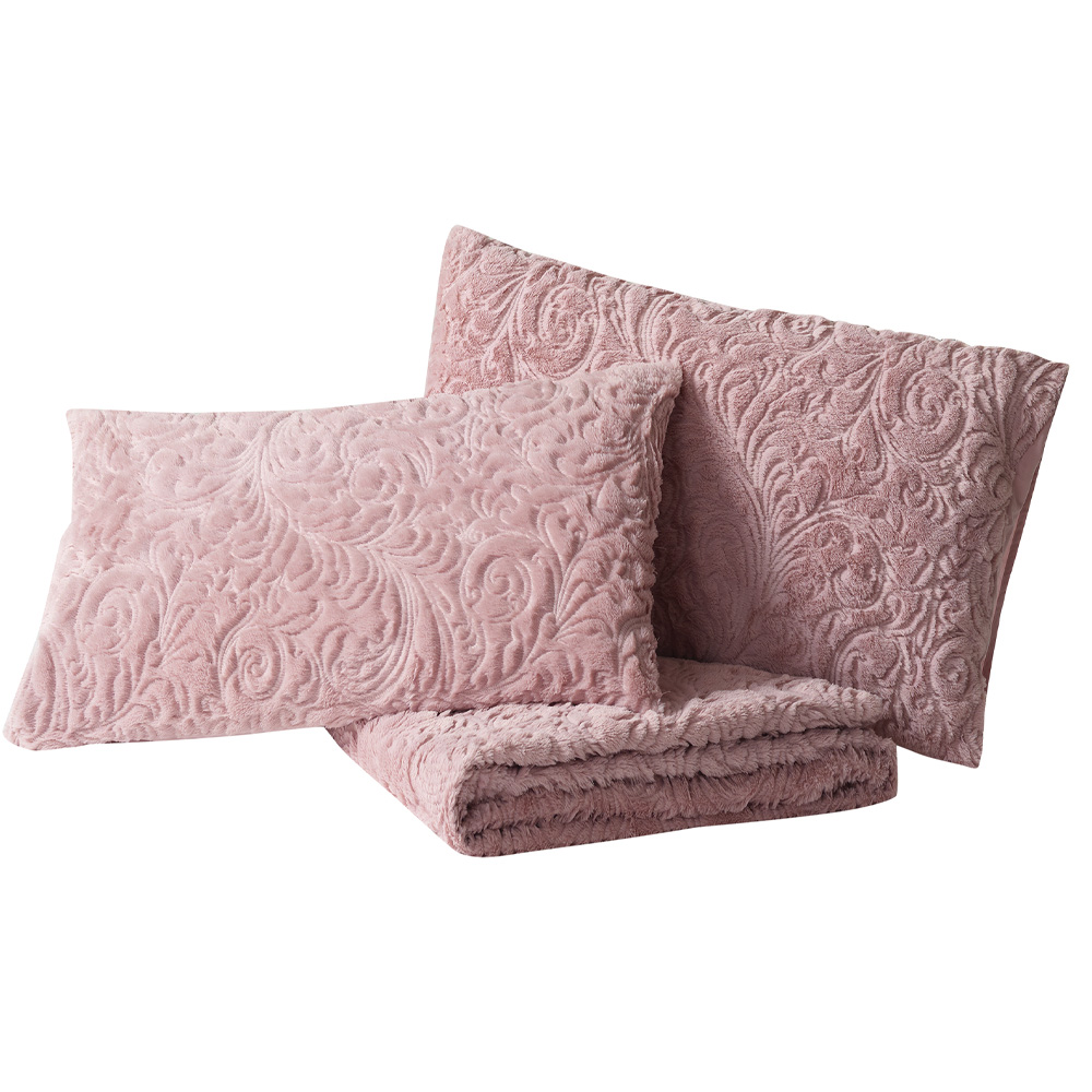 Foto 5 | Edredón Con Fundas Matrimonial Elefantito Hogar Roseta Color Rosa Suave Pelo Largo