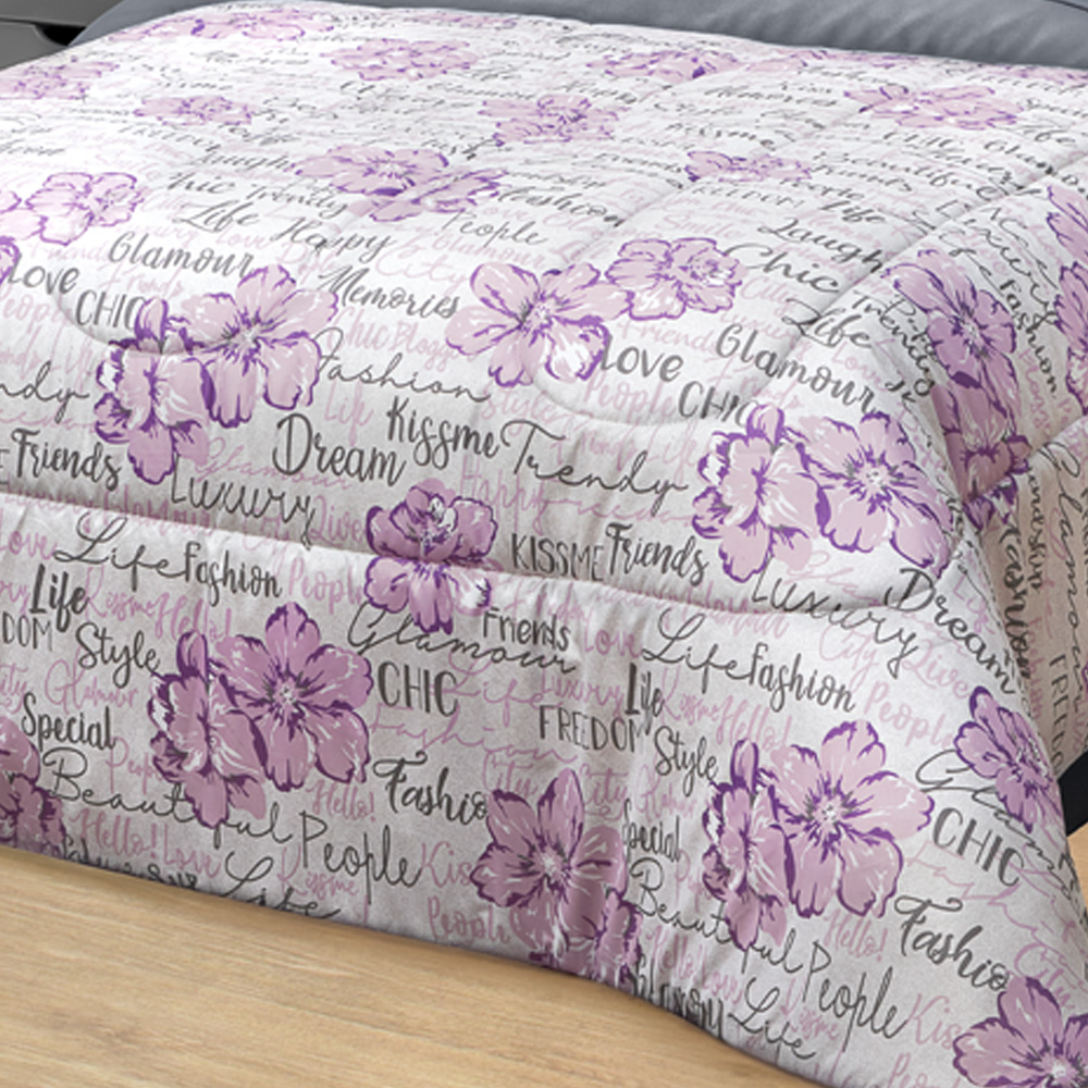Foto 5 | Edredón Set Matrimonial Elefantito Hogar Chic  Color Lila Extra Suave Con Sábanas  Dos Vistas