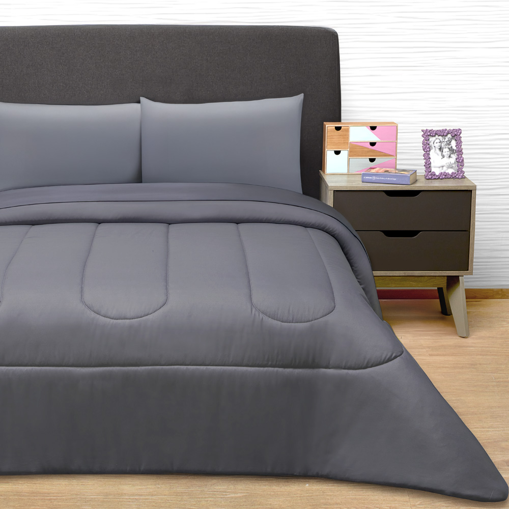 Foto 4 | Edredón Set King Size Elefantito Hogar Chic  Color Lila Extra Suave Con Sábanas  Dos Vistas