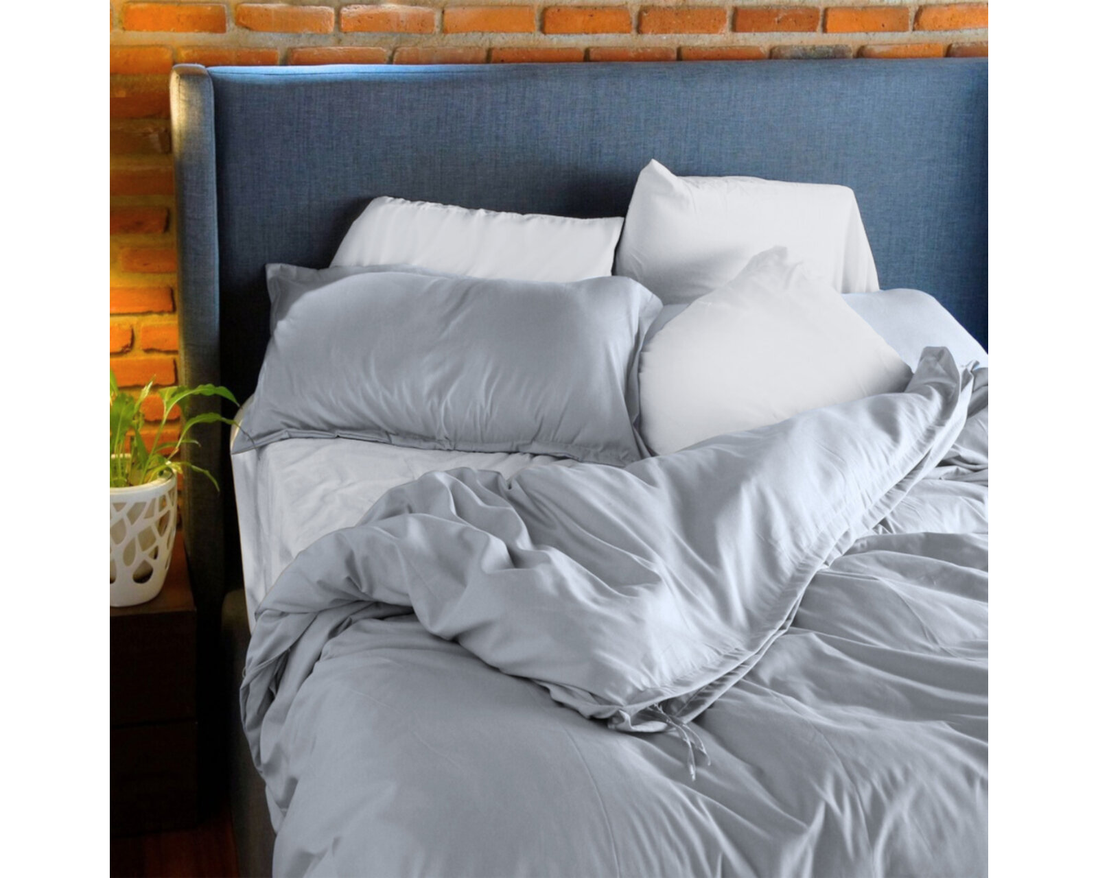 Foto 2 | Juego de Fundas de Duvet Koala Rebeca Gris Perla King Size