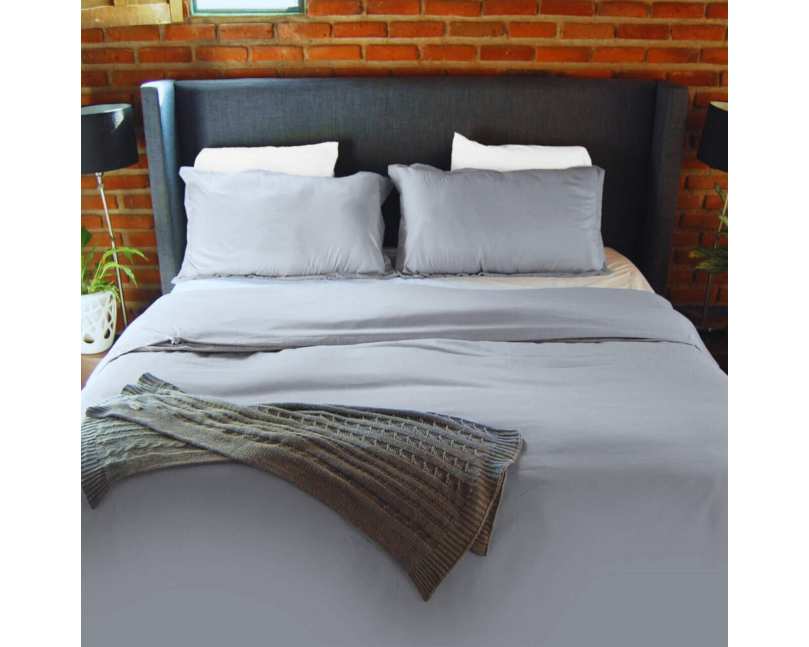 Foto 4 pulgar | Juego de Fundas de Duvet Koala Rebeca Gris Perla King Size