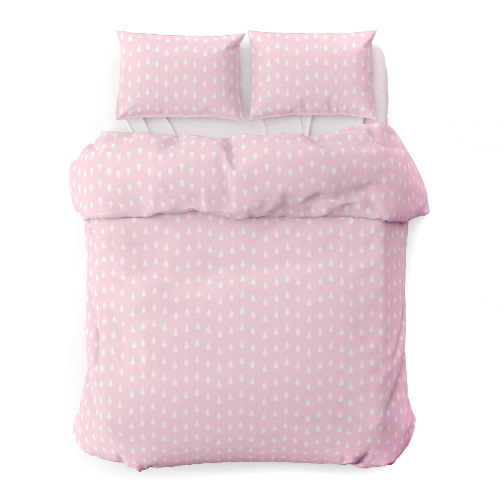 Juego De Fundas De Duvet Koala Rebeca Gota Rosa Individual Set de 2 piezas