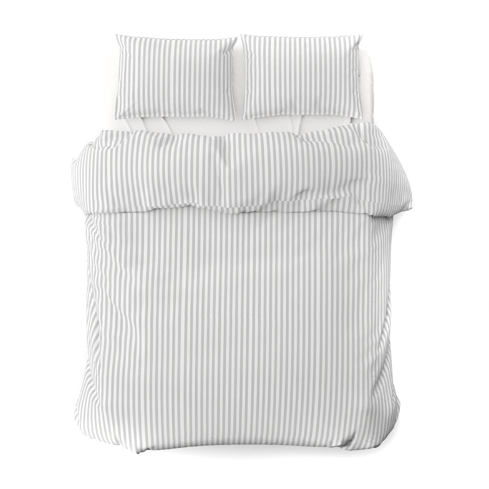 Juego De Fundas De Duvet Koala Rebeca Raya Gris King Size Set de 3 piezas