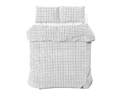 Foto 4 | Juego De Fundas De Duvet Koala Rebeca Cuadro Gris Individual Set de 2 piezas