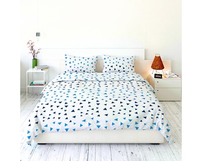 Foto 1 | Juego De Fundas De Duvet Koala Rebeca Pirámide Azul Matrimonial/queen Set de 3 piezas