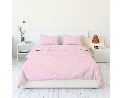 Foto 1 | Juego De Fundas De Duvet Koala Rebeca Gota Rosa Matrimonial/queen Set de 3 piezas