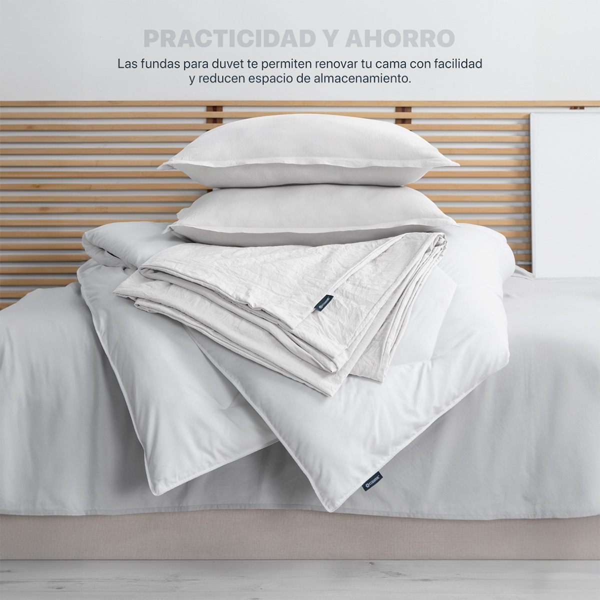 Foto 3 pulgar | Funda de Duvet Sin Relleno + Funda de Almohada Esquimal Individual Blanco Tipo Lino