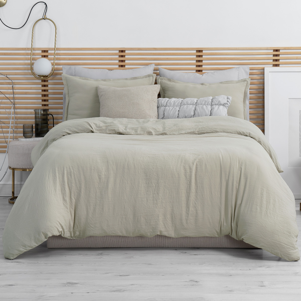Foto 2 pulgar | Funda de Duvet Sin Relleno + Fundas de Almohada Esquimal Matrimonial Xl Beige Tipo Lino