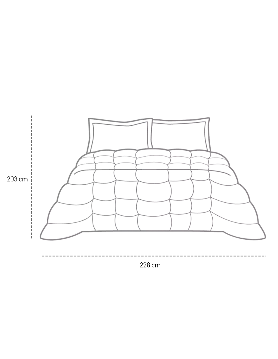 Foto 6 pulgar | Juego de Funda Bluelander Duvet Para Edredon Matrimonial Gris