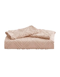 Foto 1 | Juego De Funda Duvet Para Edredon Matrimonial Rombos Beige Bluelander