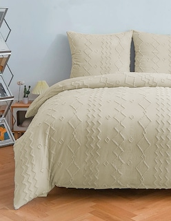 Foto 2 | Juego De Funda Duvet Para Edredon Individual Lineas Beige Bluelander
