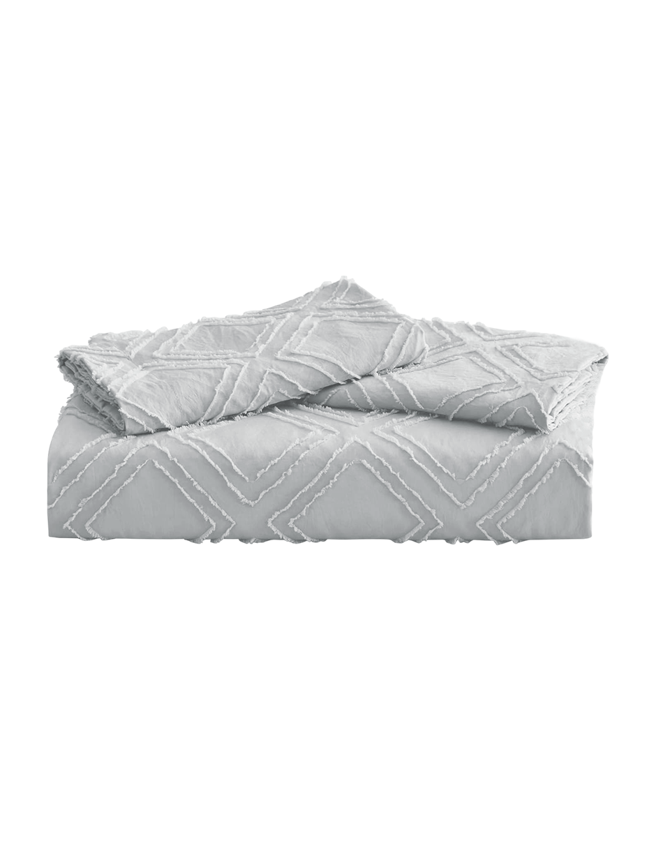 Foto 2 pulgar | Juego De Funda Duvet Para Edredon King Size Rombos Gris Bluelander
