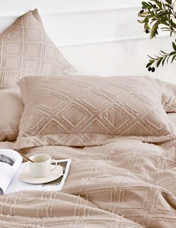 Foto 3 | Juego De Funda Duvet Para Edredon King Size Rombos Beige Bluelander