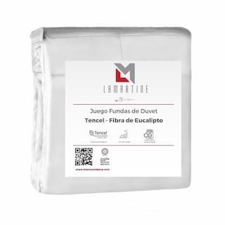 Foto 1 | Juego De Fundas De Duvet Tencel -rebeca -blanco -mat/qs